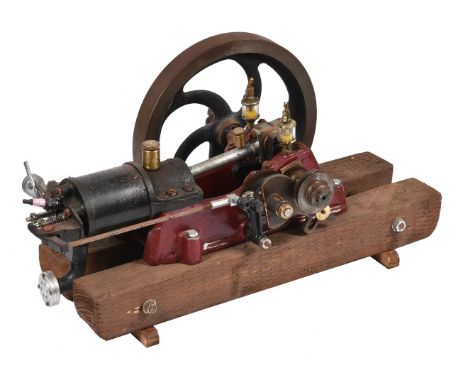 A well engineered model of an 'R & B' internal combustion petrol horizontal stationary engine. Built by the late Mr Duncan La