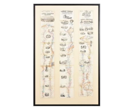 Railway related items including four American and Canadian railway company stock/share certificates, in a common frame- Penns