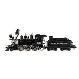 A Gauge 1 Aster model of a Colorado & Southern 2-6-0 American tender locomotive