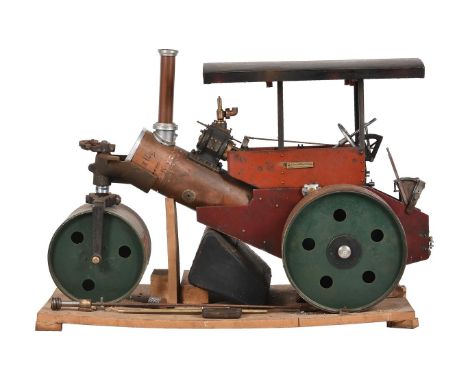 A part built 3 inch scale model of a 3 ton Wallis & Steevens of Basingstoke, England 'Simplicity' live steam road roller, bui