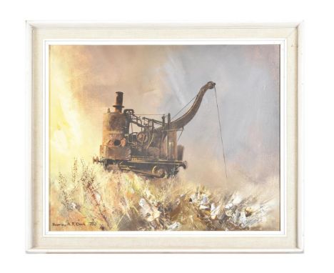 λ Barrie A F Clark British (1943- ) No 1 engine,Oil on artist boardSigned and dated 7544 x 54cm (17¼ x 21¼ in.)Framed Provena