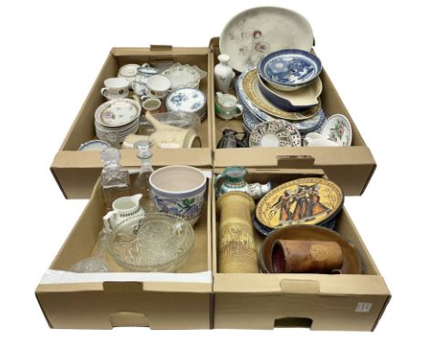 Portmeirion Botanic Garden jug, Poole Pottery planter, Denby coffee pot, Wedgwood Jasperware trinket box, Le Creuset oven dis