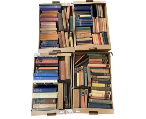 Large collection books, to include Diary of Samuel Pepys, the complete opera book, John Buchan Hols the door, etc, in four bo