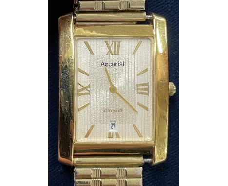 &nbsp;Gents Accurist&nbsp;9ct gold wristwatch