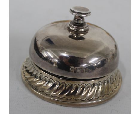 Silver desk / counter bell, twist action button, Birmingham 1900