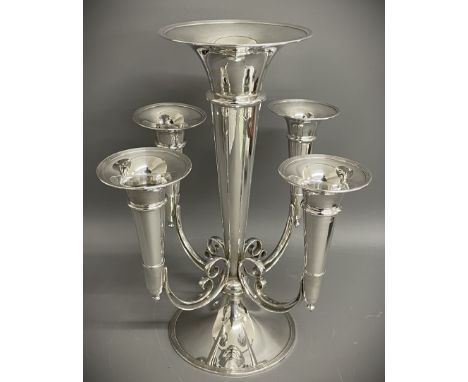 Large silver plate epergne Ht 32cm