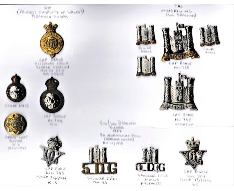 5th (Princess Charlotte of Wales's) Dragoon Guards and Inniskilling (6th Dragoons) Collection: The 5th Victorian Cap Badge, K