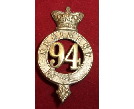 94th (Connaught Rangers)&nbsp;Regiment of Foot Glengarry and pre-Territorial era 1874-1881 Badge, K&amp;K: 443. (Brass) Two l