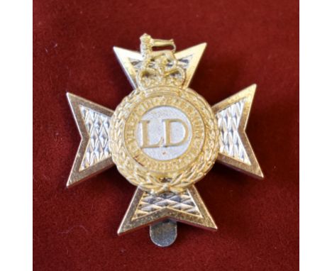 The Light Dragoons EIIR Cap Badge (Anodised), slider.