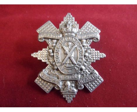 1st Battalion (The Glasgow Highlanders) Light Highland Infantry Other Ranks Cap Badge (White-metal), two lugs. This regiment 