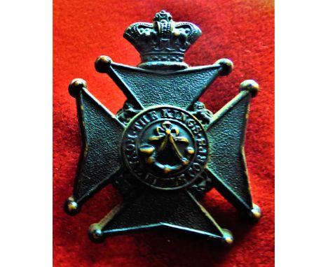 King's Royal Rifle Corps Victorian Cap Badge (Blackened-bronze), two lugs, a scarce variant. -King's Royal Rifle Corps WWII C