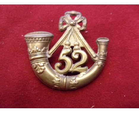 52nd (Oxfordshire Light Infantry) Regiment of Foot Glengarry and pre-Territorial era 1874-1881 Badge, K&amp;K: 510. (Brass) T