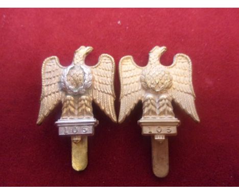1st Dragoons (The Royal Dragoons) WWI Other Ranks and Economy Cavalry Field-Service Cap Badge (Bi-metal and Brass), two lugs.
