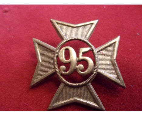 95th (Derbyshire) Regiment of Foot Glengarry and pre-Territorial era 1874-1881 Badge, K&amp;K: 570. (Brass, two lugs) 