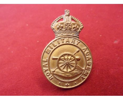 Royal Military Academy Officer-Cadets' Cap Badge issued 1902- (Gilding-metal), tab fitting. K&amp;K: 1068