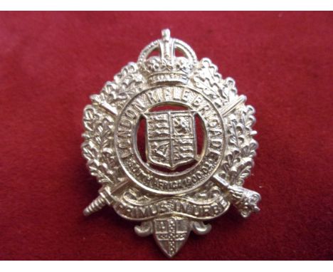 5th City of London Regiment (London Rifle Brigade) Cap Badge (White-metal), two lugs. K&amp;K: 1819
