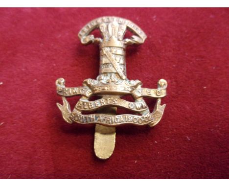 Prince Albert's Own Leicestershire Yeomanry (Hussars)  Cap Badge, second type (Brass), two lugs. K&amp;K: 1423