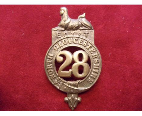 28th (North Gloucestershire) Regiment of Foot Glengarry and pre-Territorial era 1874-1881 Badge, K&amp;K: 466. (Brass) Two lu