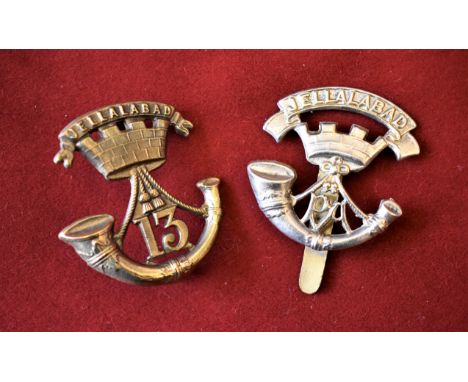 13th Prince Albert's (Somerset Light Infantry) Victorian Glengarry Badges (Gilding-metal and White-metal) and Forage Cap Badg