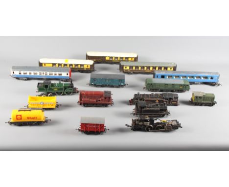 A collection of Tri-ang and G&R Wrenn toy trains and others