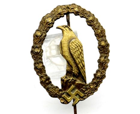 German WWII type Luftwaffe Retired Pilots badge, indistinctly marked verso. P&amp;P Group 1 (£14+VAT for the first lot and £1