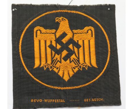 German Third Reich type NSDAP embroidered patch. P&amp;P Group 1 (£14+VAT for the first lot and £1+VAT for subsequent lots) 