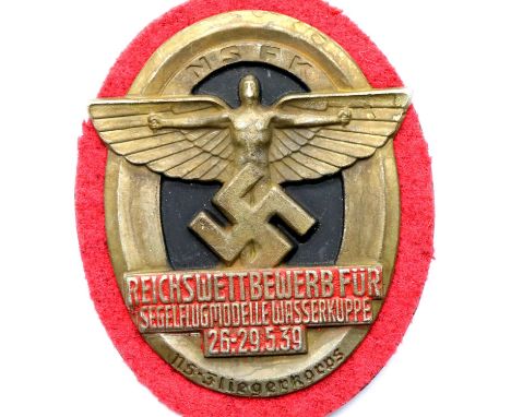 German Third Reich type NSFK Luftwaffe pressed metal Rally badge. P&amp;P Group 1 (£14+VAT for the first lot and £1+VAT for s