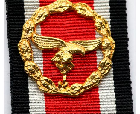 German WWII type Luftwaffe Honour Roll clasp on ribbon. P&amp;P Group 1 (£14+VAT for the first lot and £1+VAT for subsequent 