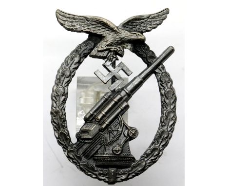 German WWII type Luftwaffe Flak badge. P&amp;P Group 1 (£14+VAT for the first lot and £1+VAT for subsequent lots) 