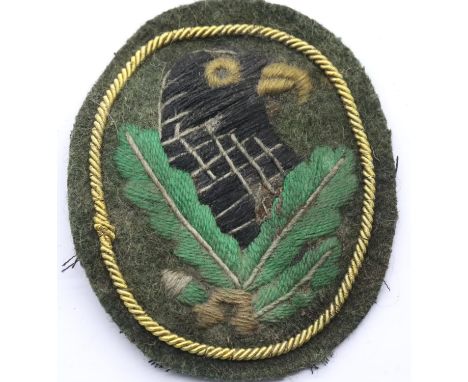 German WWII type Waffen SS embroidered sniper uniform cloth patch. P&amp;P Group 1 (£14+VAT for the first lot and £1+VAT for 
