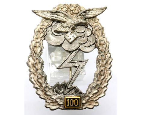 German WWII type Luftwaffe Ground Assault award for 100 engagements. P&amp;P Group 1 (£14+VAT for the first lot and £1+VAT fo