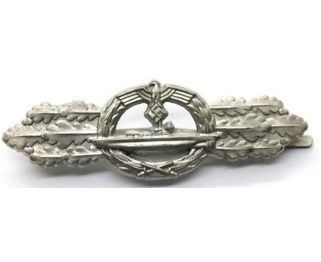 German WWII type Kriegsmarine U-boat Combat clasp, marked PEEKHAUS verso. P&amp;P Group 1 (£14+VAT for the first lot and £1+V