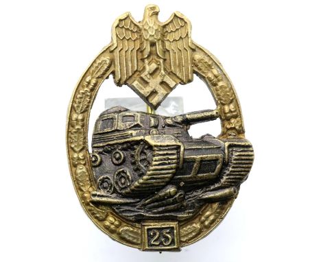 German WWII type Wehrmacht Tank Assault award for 25 engagements. P&amp;P Group 1 (£14+VAT for the first lot and £1+VAT for s