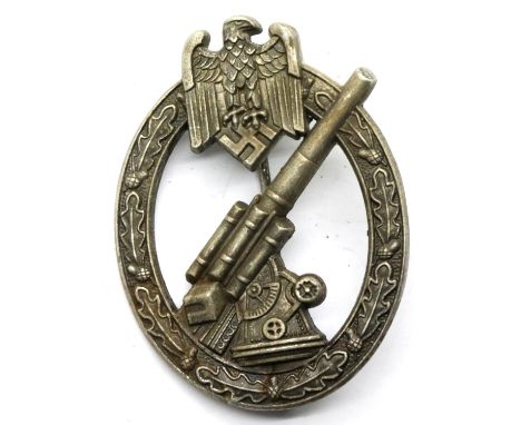 German WWII type Wehrmacht Anti-aircraft badge, marked WH WEIN verso. P&amp;P Group 1 (£14+VAT for the first lot and £1+VAT f