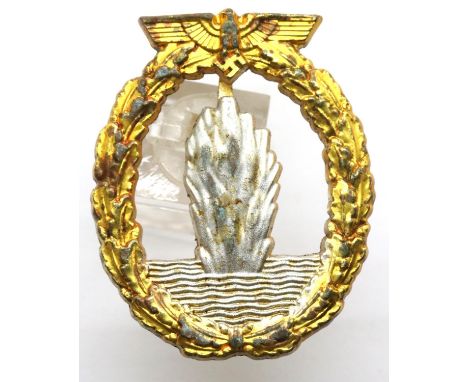 German WWII type Kriegsmarine Minesweeping badge. P&amp;P Group 1 (£14+VAT for the first lot and £1+VAT for subsequent lots) 