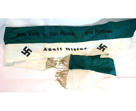 German Third Reich type fringed sash. P&amp;P Group 1 (£14+VAT for the first lot and £1+VAT for subsequent lots) 