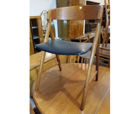 A 1960's vintage teak dining chair, model 71, by Henning Kjærnulf, Denmark 