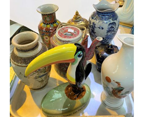 A Guinness Toucan by Carltonware (some glaze crazing to base); a selection of oriental and other china 
