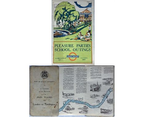 1934 London Transport BOOKLET 'Pleasure Parties, School Outings' with attractive covers illustrated by Arnrid Johnston (1895-