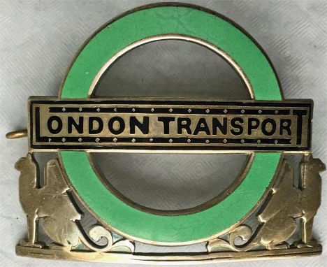 London Transport Country Area INSPECTOR'S CAP BADGE in solid sterling siver with enamel inlays and of the design in use from 