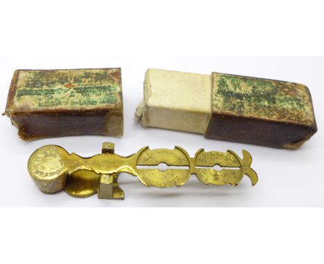 A boxed set of sovereign scales