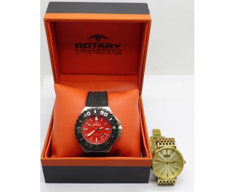 Two Rotary wristwatches including Aquaspeed, boxed