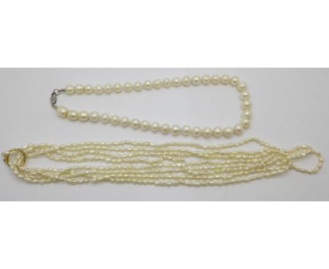 Two freshwater pearl necklaces