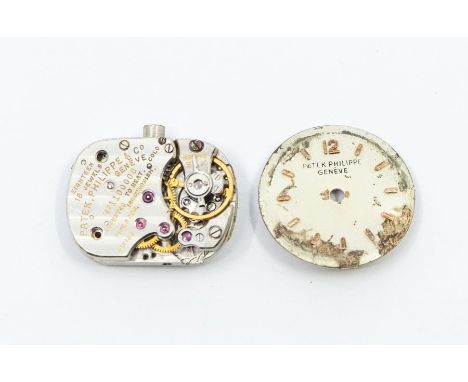A Patek Philippe movement, no.1100008, 18 jewels; together with a Patek dial