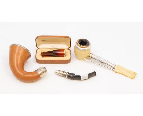A George V calabash silver mounted pipe, the bowl stamped KAROO the bowl mount hallmarked by William Harrison, Birmingham, 19