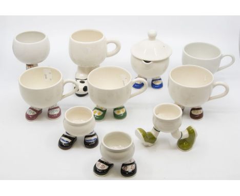 A collection of Carltonware "Walking Ware" to include: set of six egg cups; 10 various cups and a goblet, all with varying so