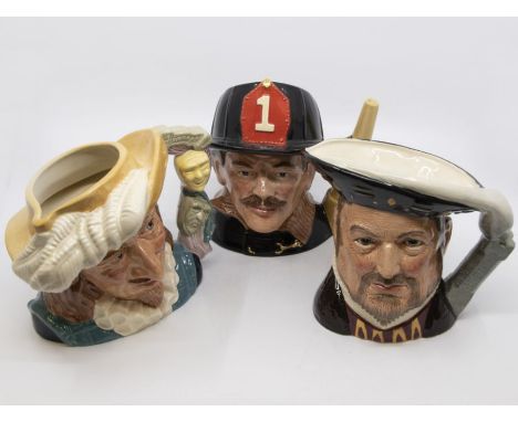 A collection of Royal Doulton large character jugs to include:The Red Queen D6777, modelled by William K HanforHenry VIII D66