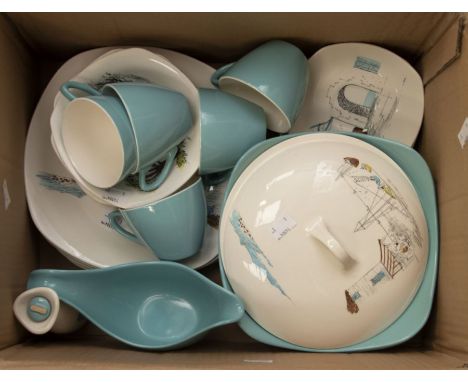 A collection of Midwinter stylecraft "Cannes" Part Service items (Damages)