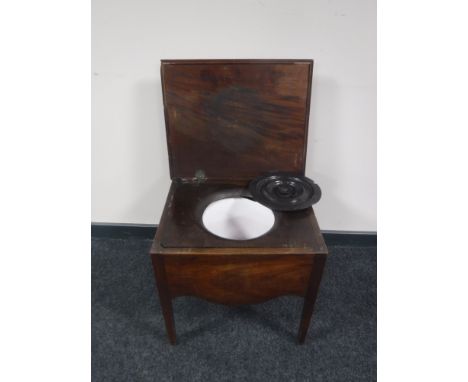 A Victorian mahogany commode 