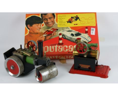 Mamod S.R.1 Steam Roller, S2 Minor Steam Engine & Computacar, boxed (3)   Condition Report   Click here for further images, c